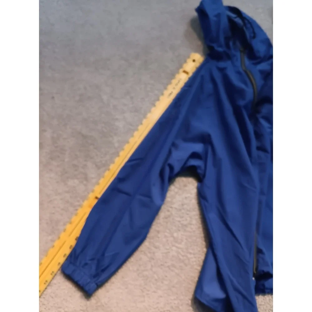 Quiksilver Silver Edition Hooded Windbreaker Jacket Blue XL Vintage Hong‎ Kong